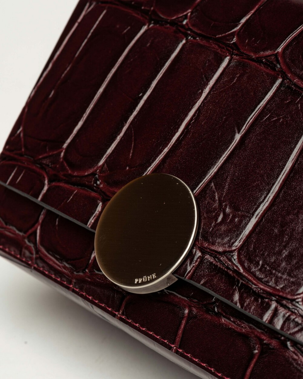 Bandolera Oasis Big Croco Bordeaux