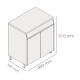 Bajo Mesada 80 cm 2 Puertas 1 Cajón – Línea Simone Mendes GAMAS DE BEIGE