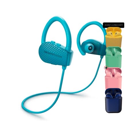 Auriculares Energy Sistem Bluetooth Sport 1 + 451777 + Auriculares Azul