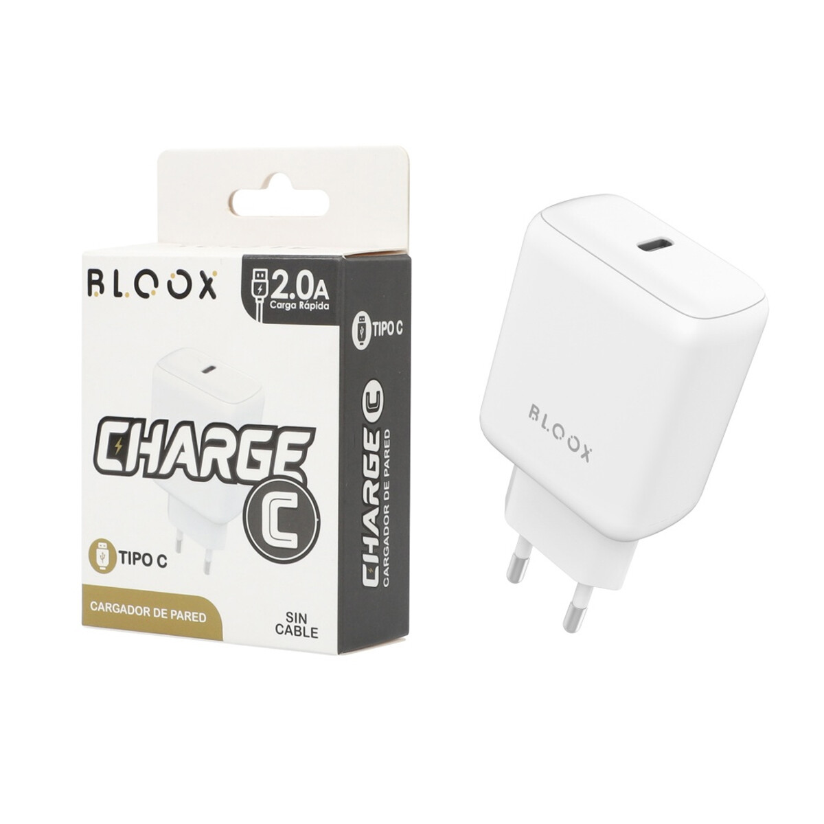 Cargador Bloux 20 W Usb Tipo C Sin Cable - CARGADOR BLOOX 20W USB C BL20 