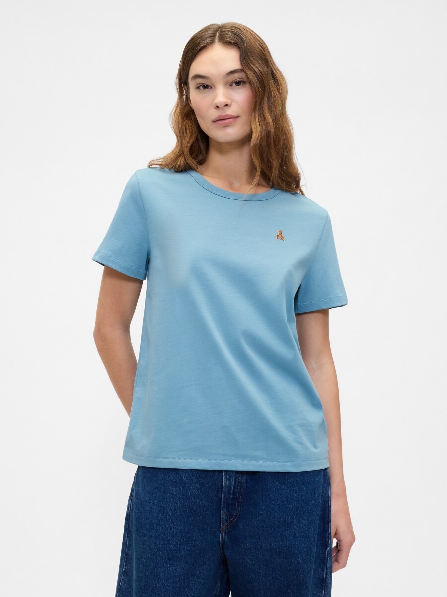 Remera Oso Brannan Mujer - Blue Stone 