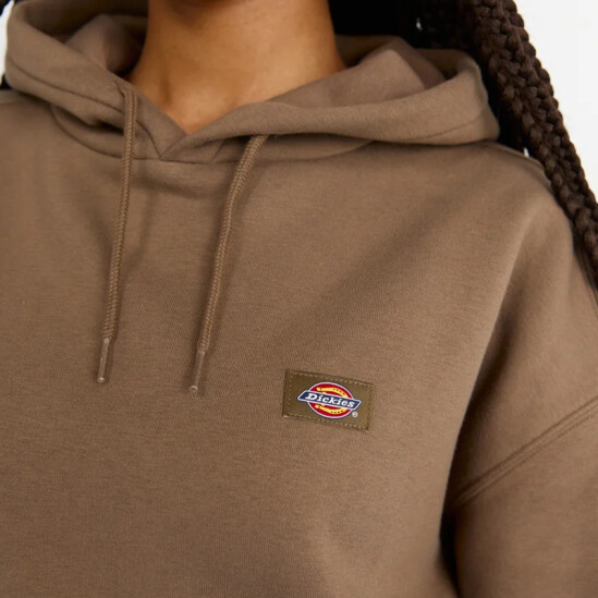 Buzo Dickies Oakport Cropped Hoodie Marrón