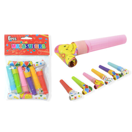 Set de 6 cornetas cotillon Set de 6 cornetas cotillon