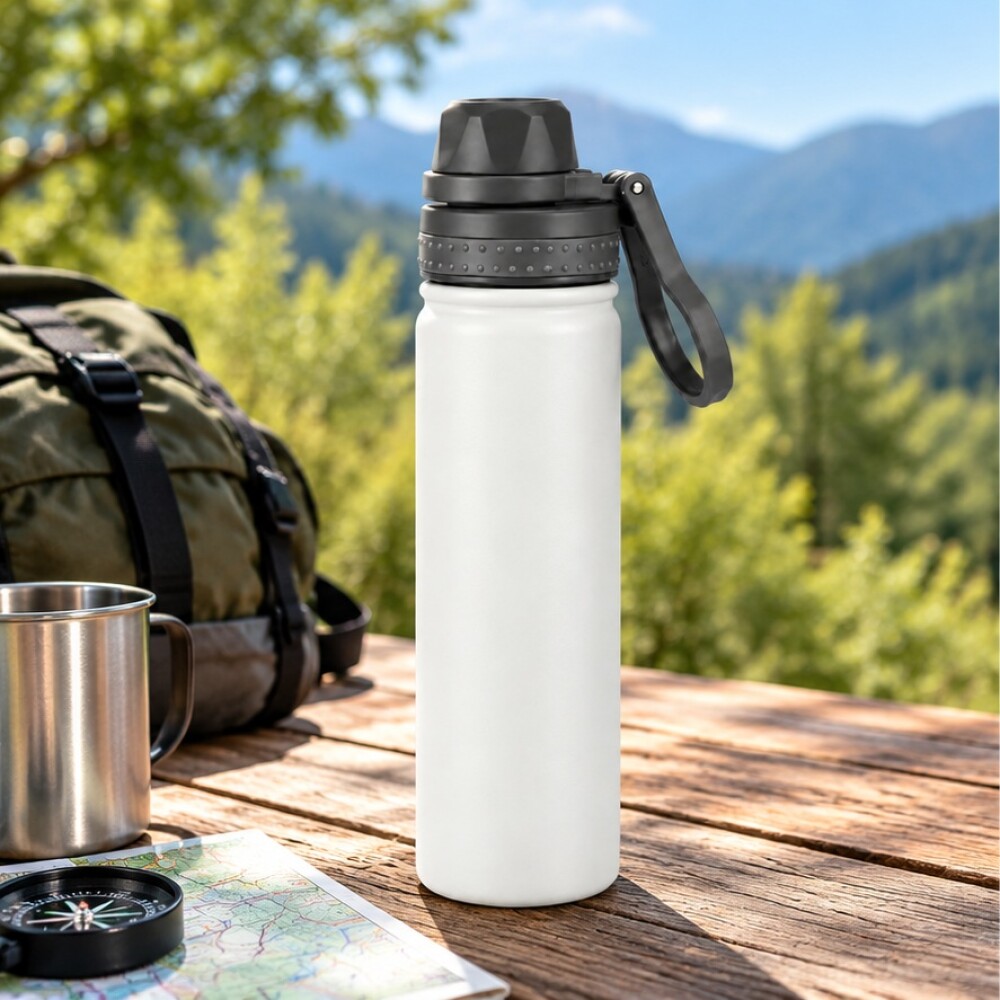 Botella acero inox blanca 750 ml Botella acero inox blanca 750 ml