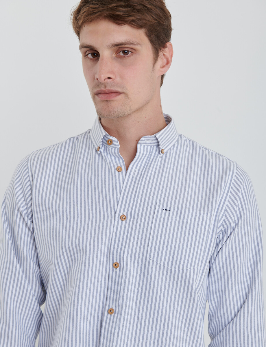 012622 CAMISA HARRINGTON LABEL Gris/natural