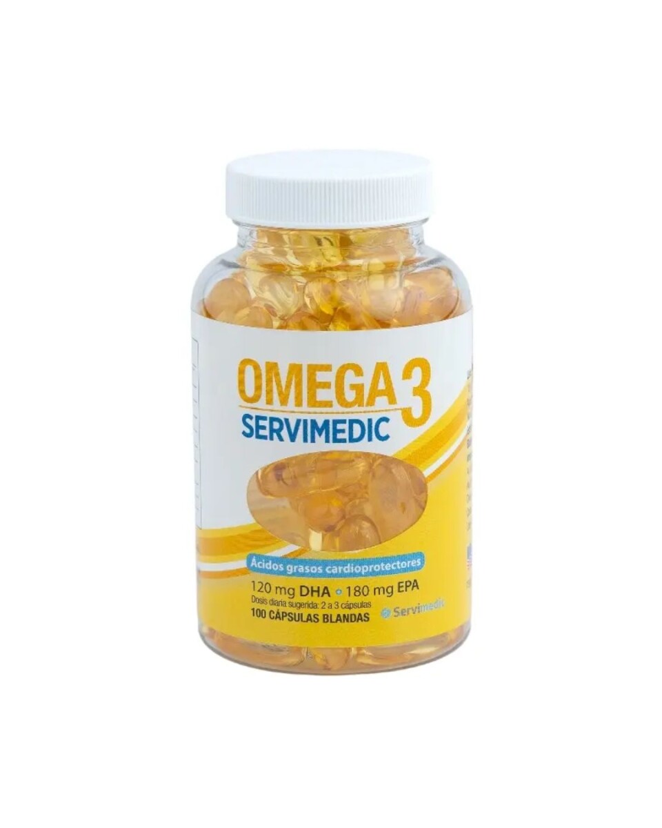 ¡OFERTA IMPERDIBLE! Omega 3 x 100 caps Servimedic 