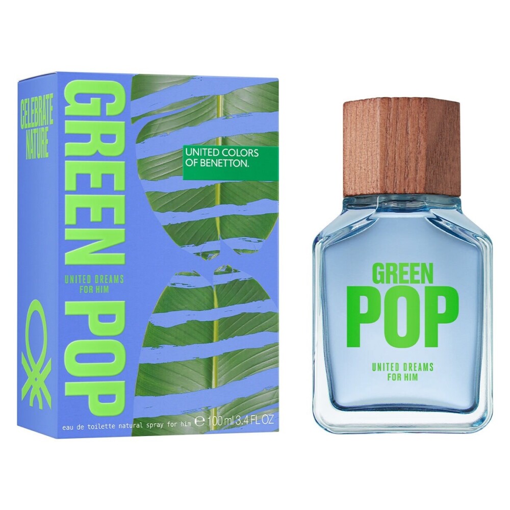 Benetton United Dreams Green Pop Hombre (Edición Limitada 2025) Eau de Toilette 100ml - Masculino