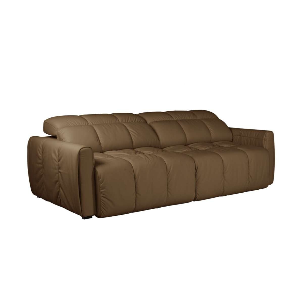 Sofa de cuero 3 Cuerpos Masom - Marron Claro 