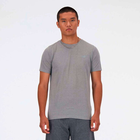 Remera Sport Essentials Heathertech de Hombre Gris