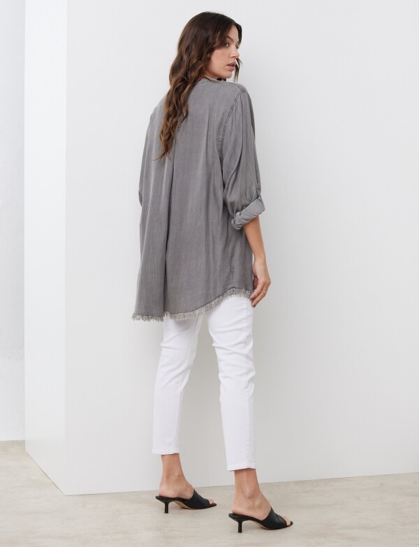 Blusa Oversize Tencel GRIS