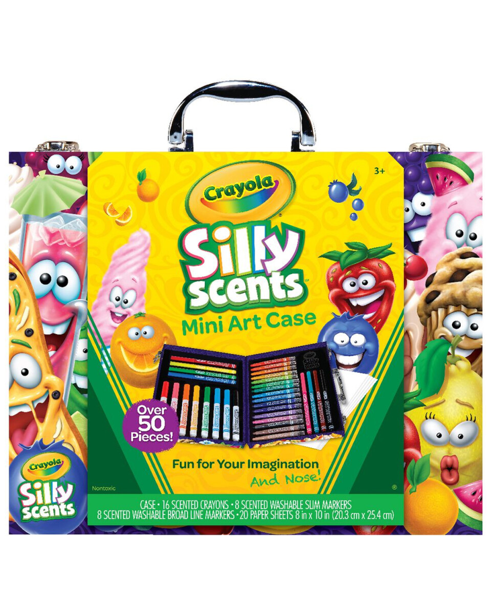 Maletín Crayola Silly Scents 50 piezas con aromas diferentes 