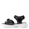 Sandalia de Niña Mini Miss Carol Zaion con lentejuelas y velcro Negro