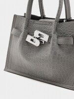 Bolso Tote Estampado Animal gris