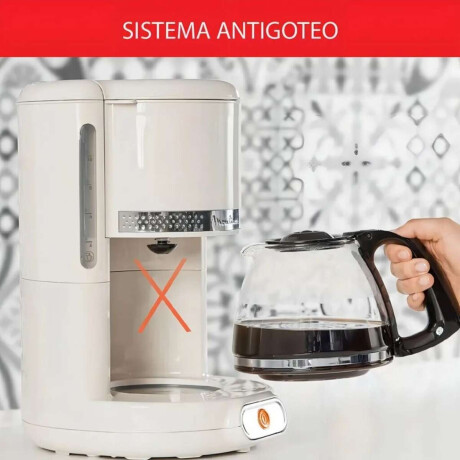 Moulinex Cafetera Filtro Soleil Vintage 125 Lts Jarra De Cristal Sistema Antigoteo Color Marfil