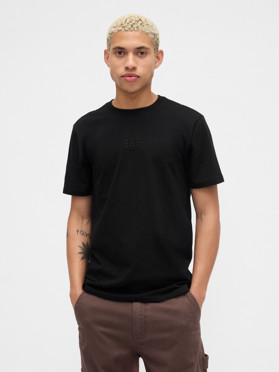 Remera Mini Logo Gap Hombre - Black 