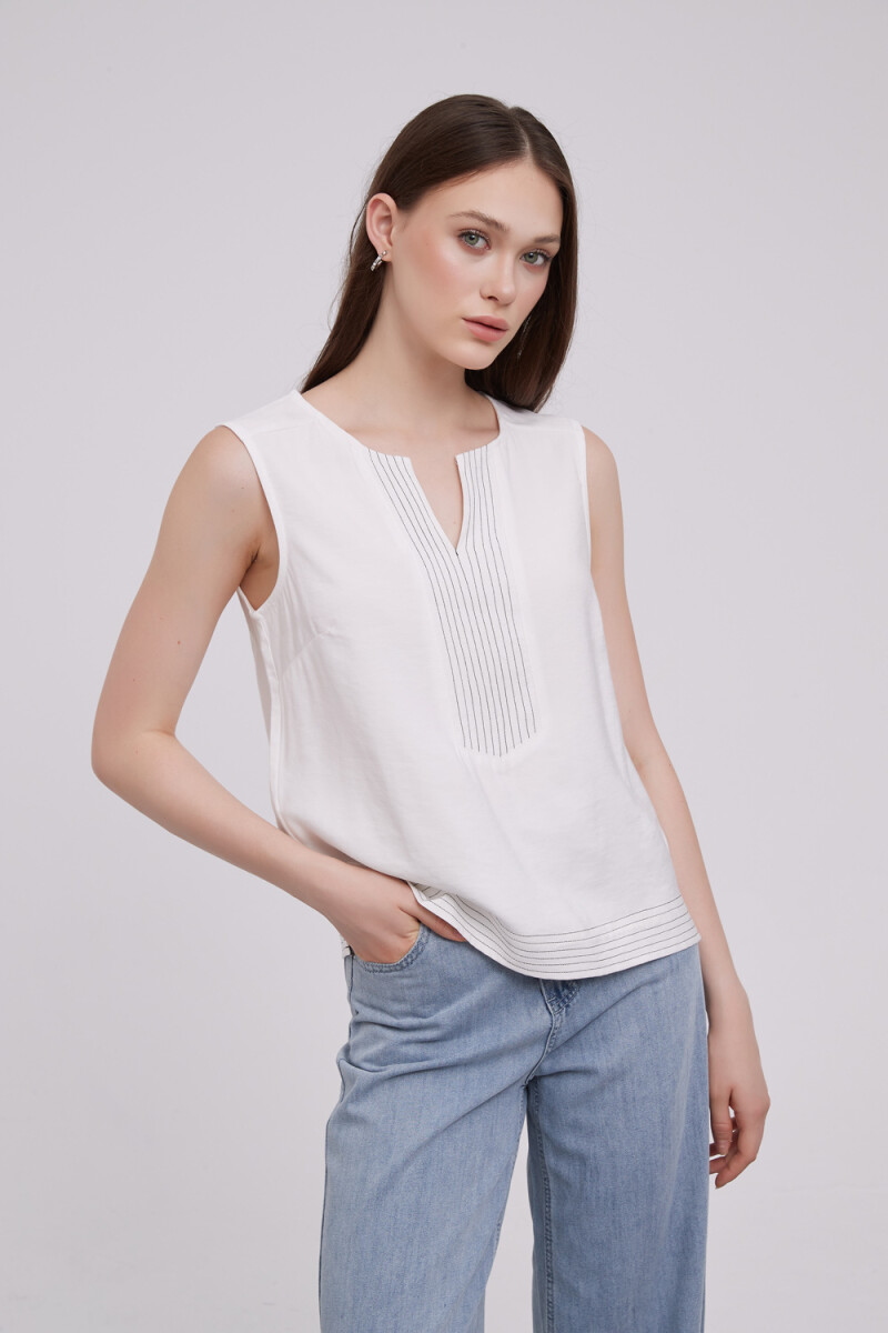 Musculosa Dayna - Marfil / Off White 