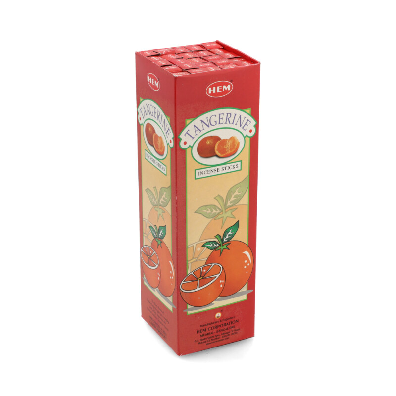 INCIENSO HEM CAJA DE CARBÓN X25 Mandarina