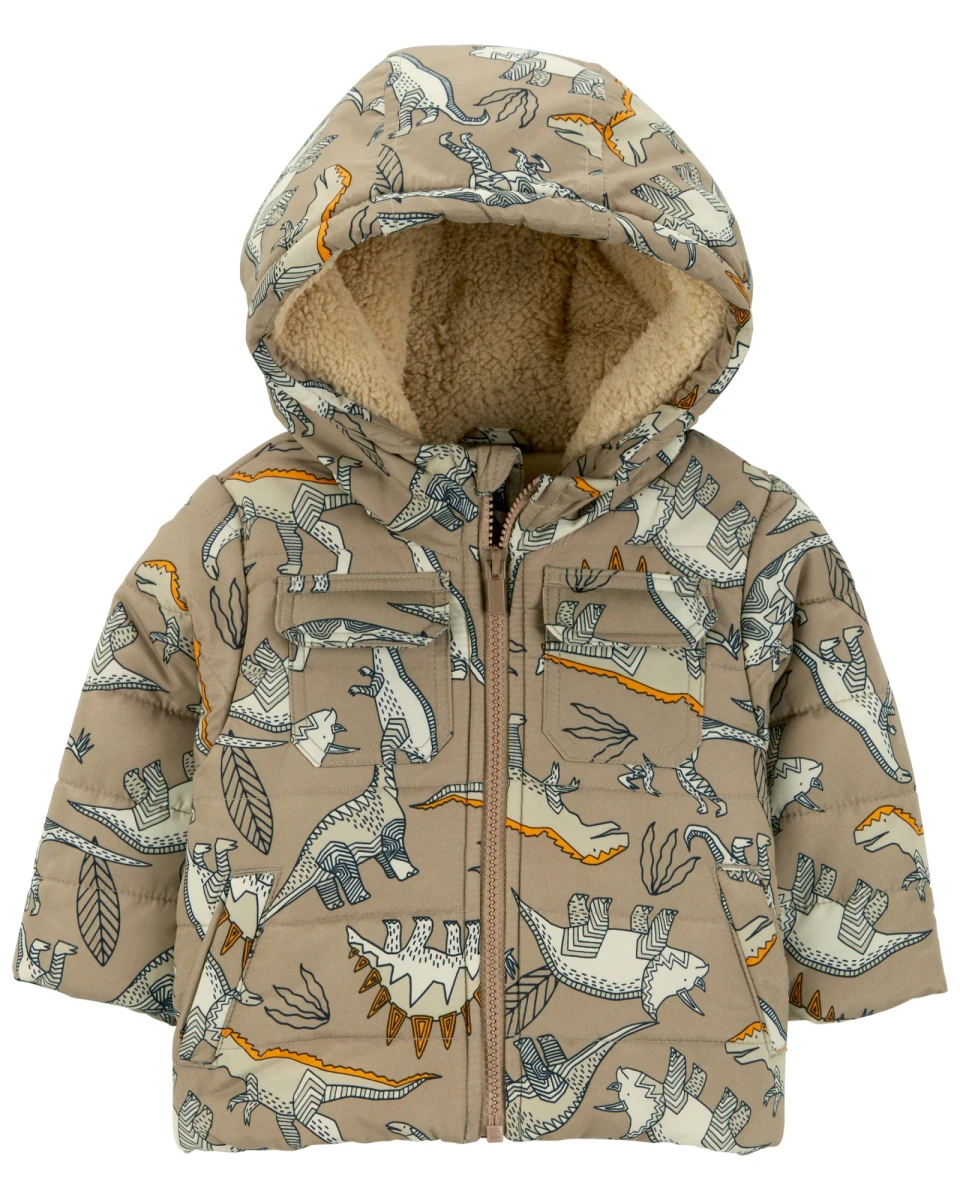 Campera resistente al agua, diseño dinos 