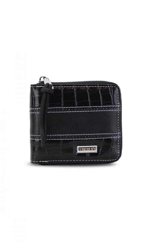 BILLETERA CANDELA CROCO NEGRO