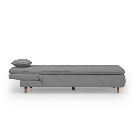 Chaise Cama Maira - Tela Microfibra 9910 (Lino Gris)