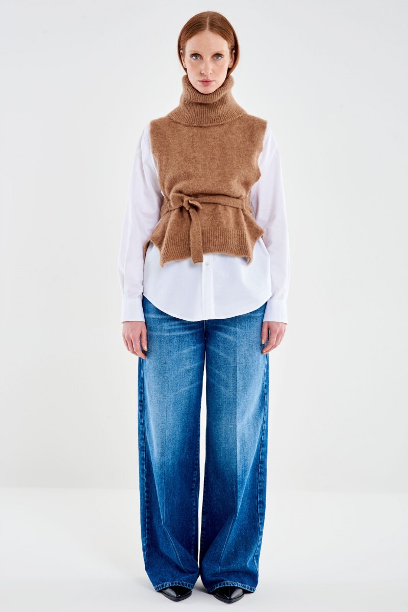 CHALECO PONCHO Marron