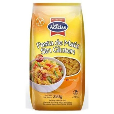 Fideos de maiz sin gluten Fusilli 300g LAS ACACIAS Fideos de maiz sin gluten Fusilli 300g LAS ACACIAS