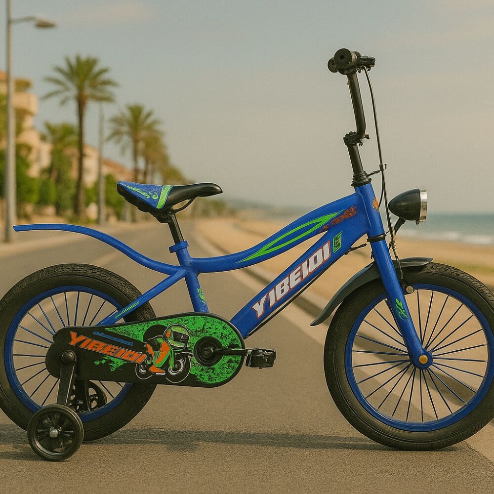 Bicicleta Fly Rodado 16 Rueditas Timbre Y Luz Azul