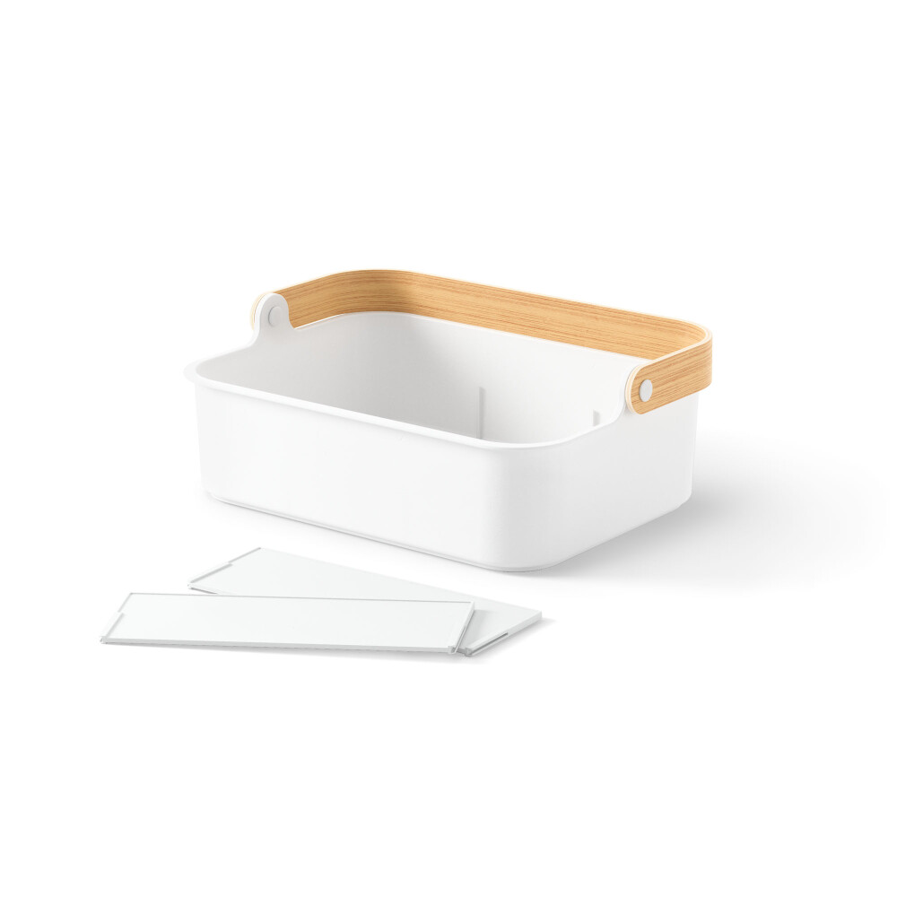 CONTENEDOR APILABLE BLANCO PLÁSTICO RECICLADO BELLWOOD BIN L