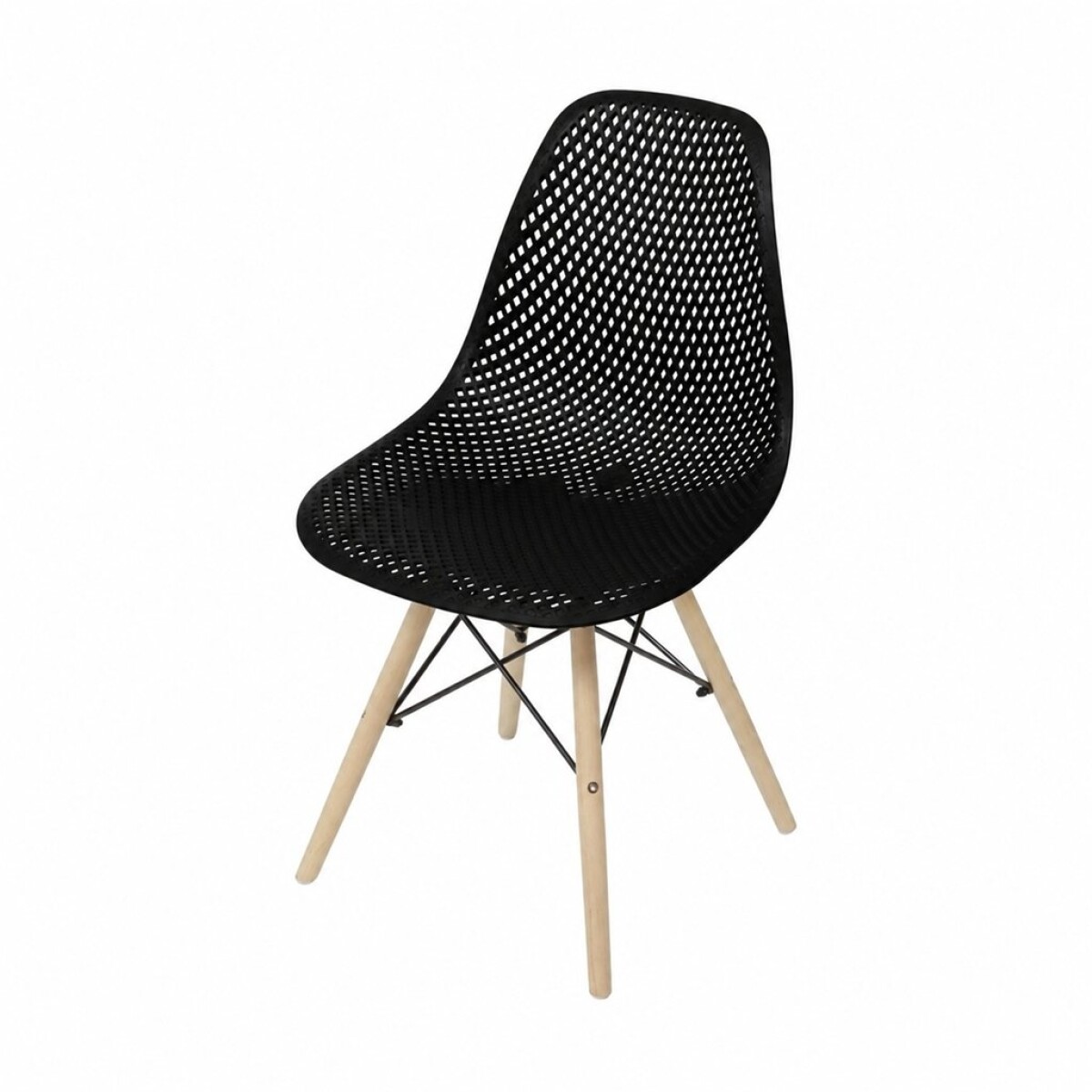 SILLA EAMES COLMENA COMEDOR BASE MADERA NEGRA 