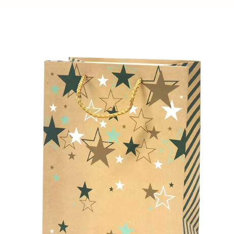 Bolsa De Regalo Estrellas Mediana Verde