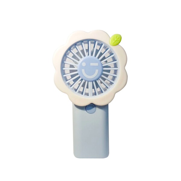 Ventilador floral celeste