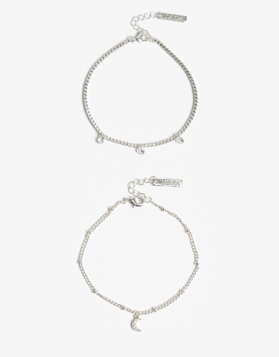 Set De Pulseras Con Cubic Zirconia 