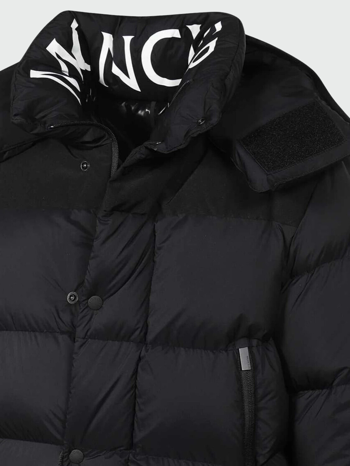 Moncler -Campera estilo parka impermeable con capucha desmontable rellena de plumas, Hanss Negro