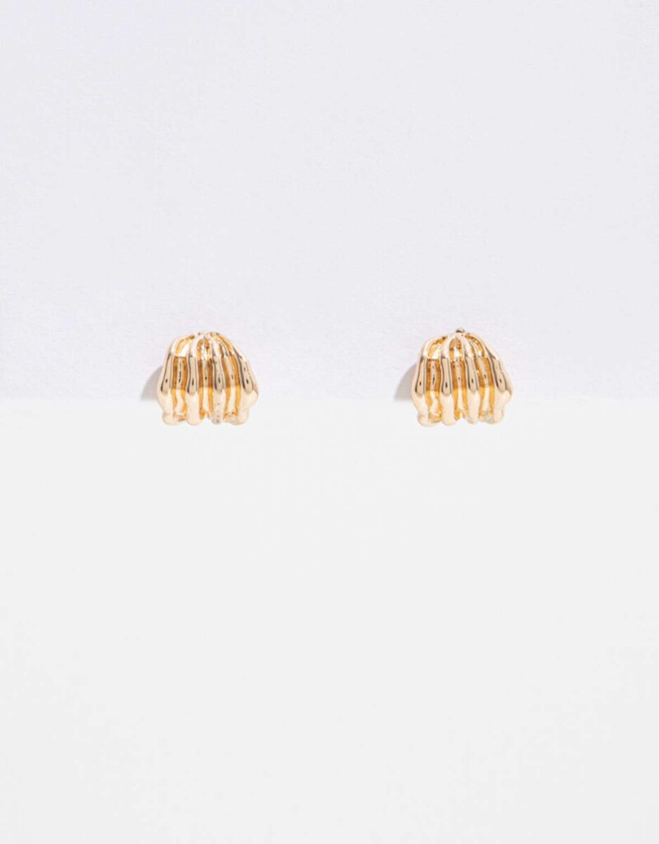 Aros De Metal Orgánico - Dorado 