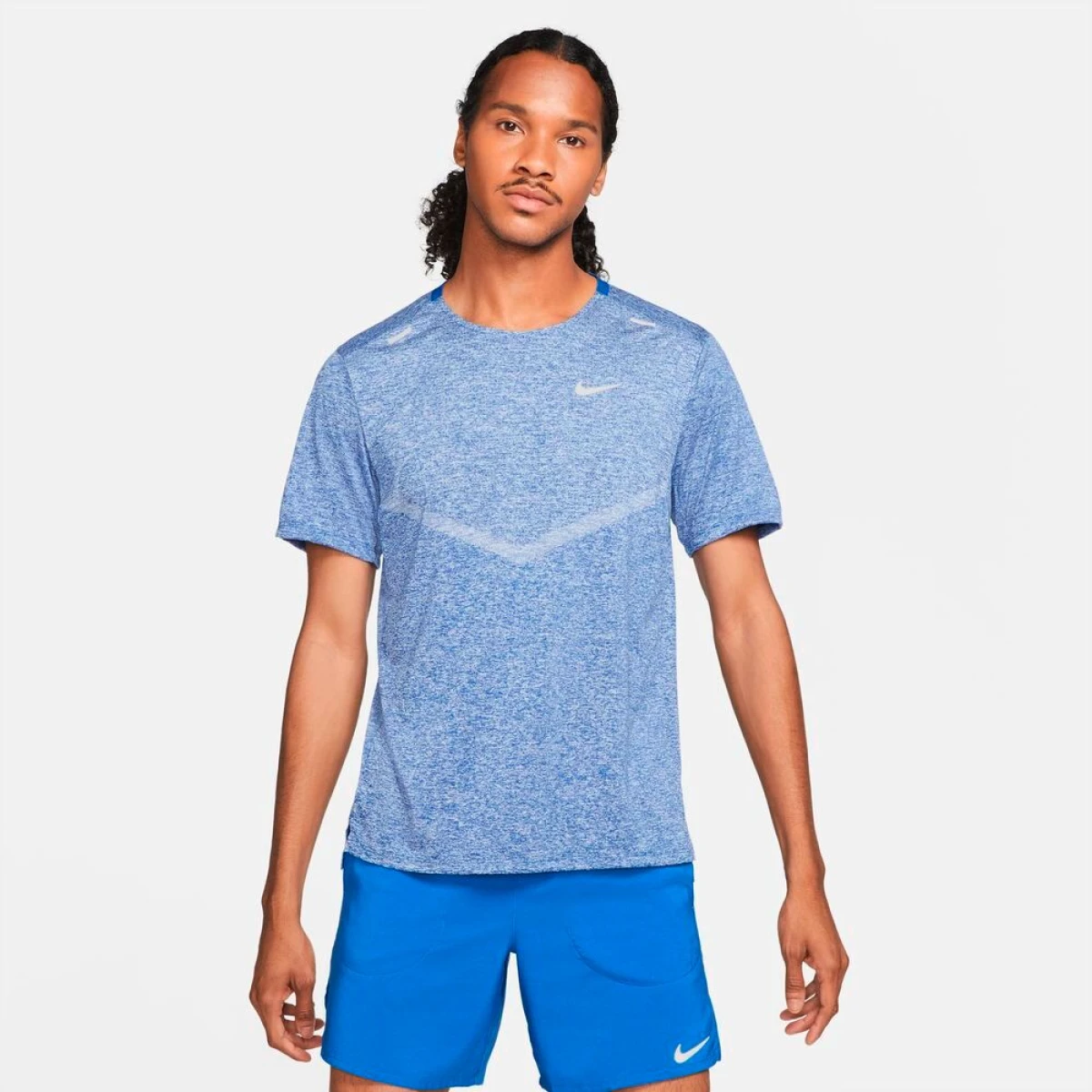 Remera Dri-Fit Rise 365 de Hombre - Azul 
