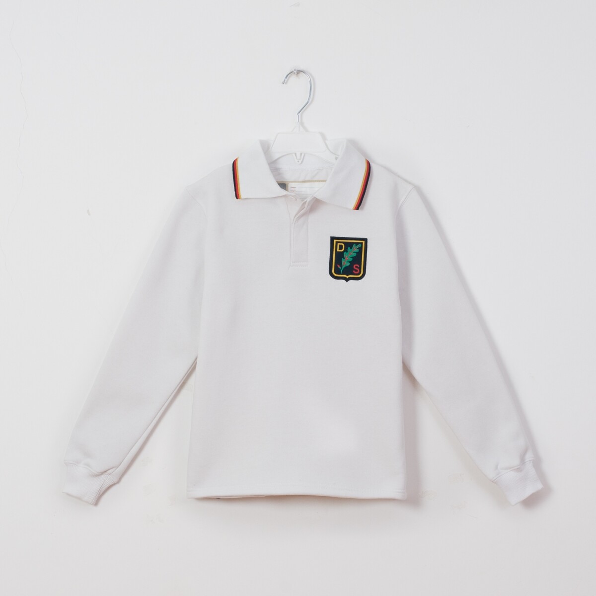 Buzo deportivo cuello polo - Blanco 