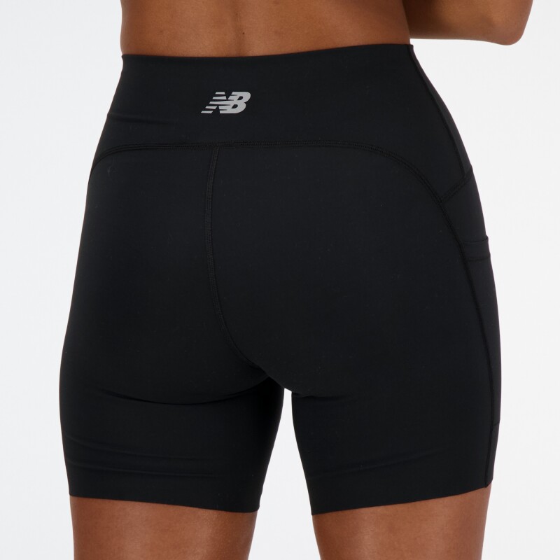 Short New Balance de Dama - 6 INCH FITTED - WS41271BK BLACK