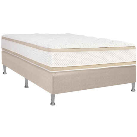 SOMMIER 2 PLAZAS ESPUMA ALTA DENSIDAD IVORY