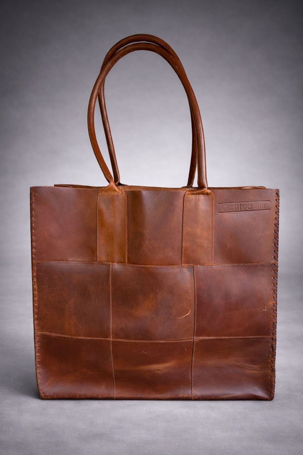Leather Tote Bag Camel