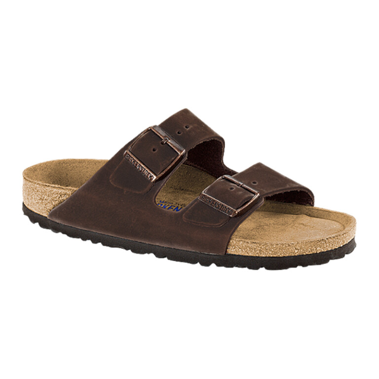 Sandalia Arizona Soft Footbed Oiled Leather - Regular Marron