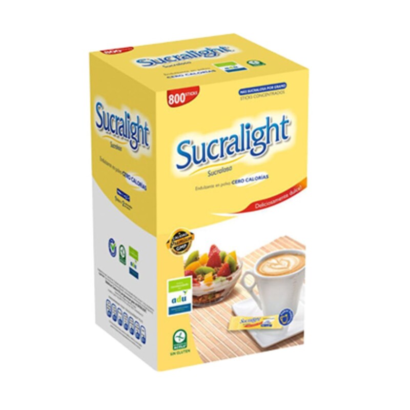 EDULCORANTE SUCRALOSA EN POLVO (SUCRALIGHT) - 800 BASTONES Edulcorante Sucralosa En Polvo (sucralight) - 800 Bastones