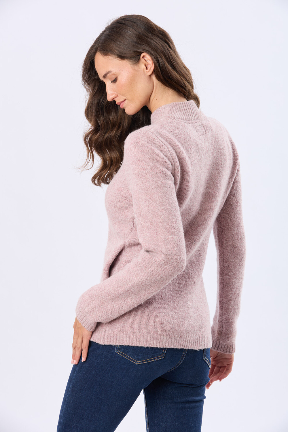 CAMPERA TEJIDA DE ABRIGO Rosa