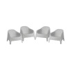 Set de 4 Sillas Plastico Skarpo Jardin Gris