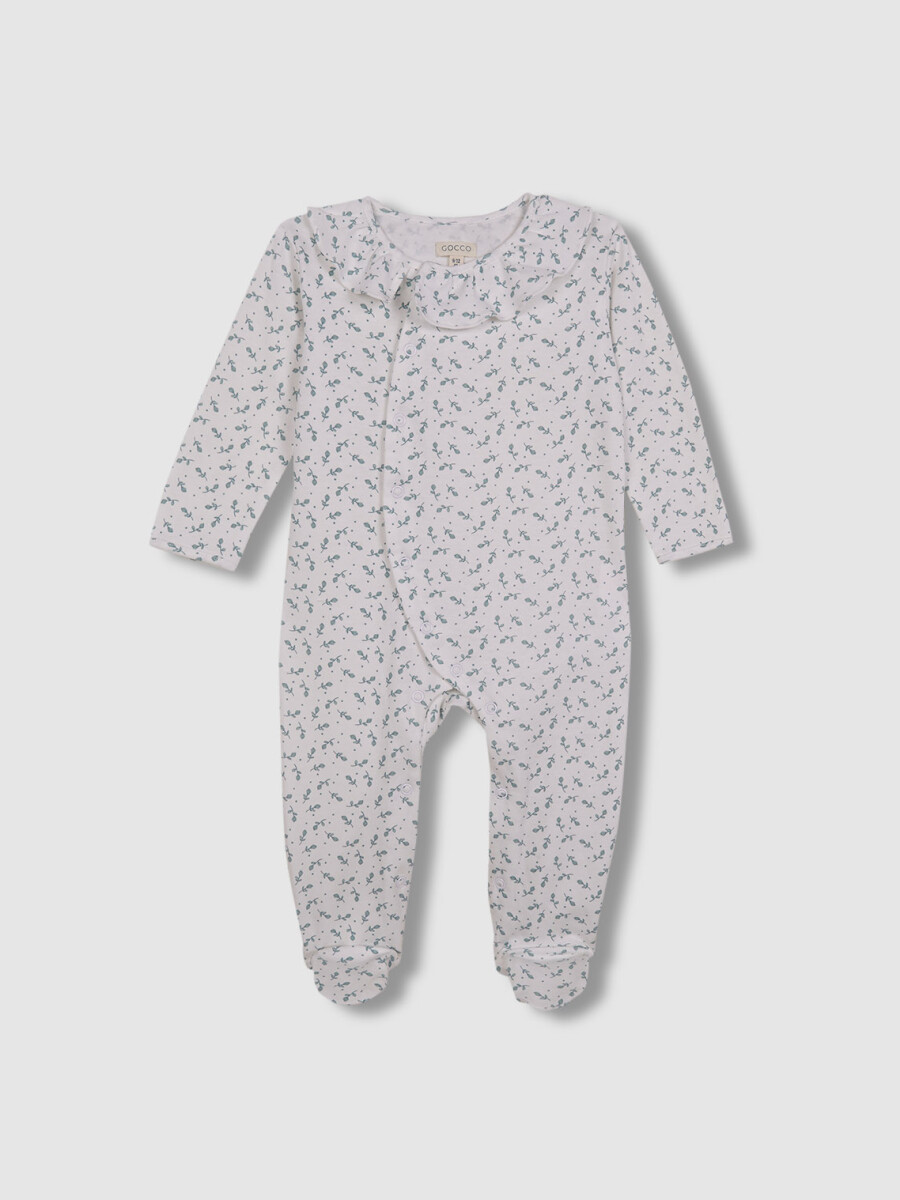 Pijama Estampado Florecitas Verde