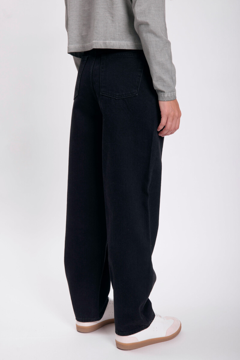 Pantalon jean recto Negro