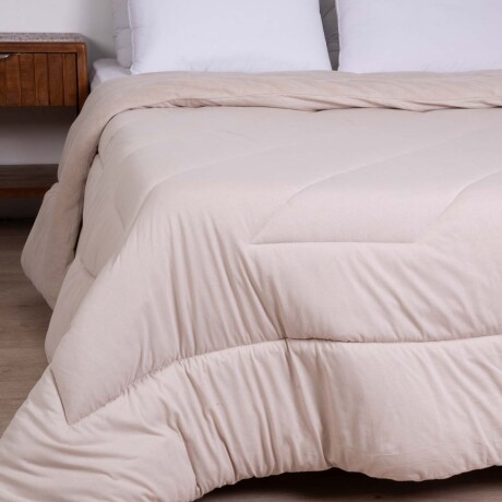 ACOLCHADO 2 PLAZAS ALGODON NATURAL-BEIGE BLEND BEIGE