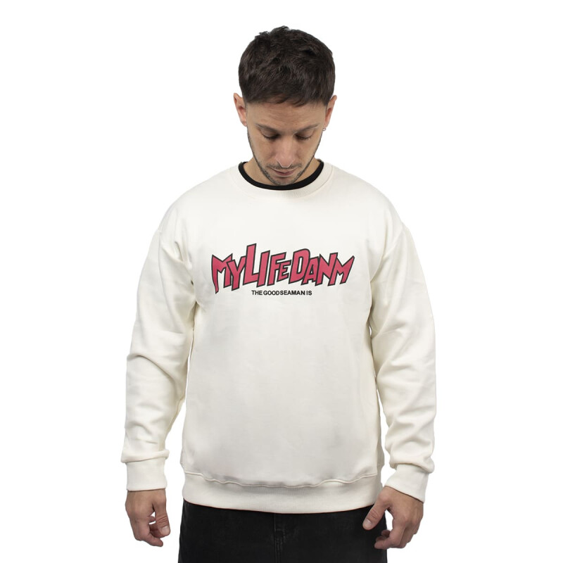 BUZOS ACTIVE HODDIE CON ESTAMPA Unisex - XC01 Blanco