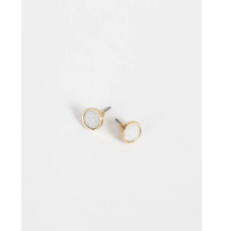 Aros Con Glitter Dorado