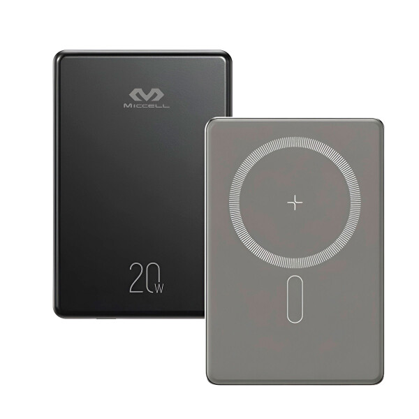 Cargador Portatil Power Bank Magsafe 5000mah Usb-C Miccell Color Gris