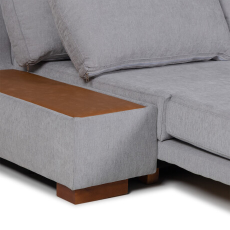 Sofá Cama Niki - Con mesa - Tela Microfibra 10286 (Gris)
